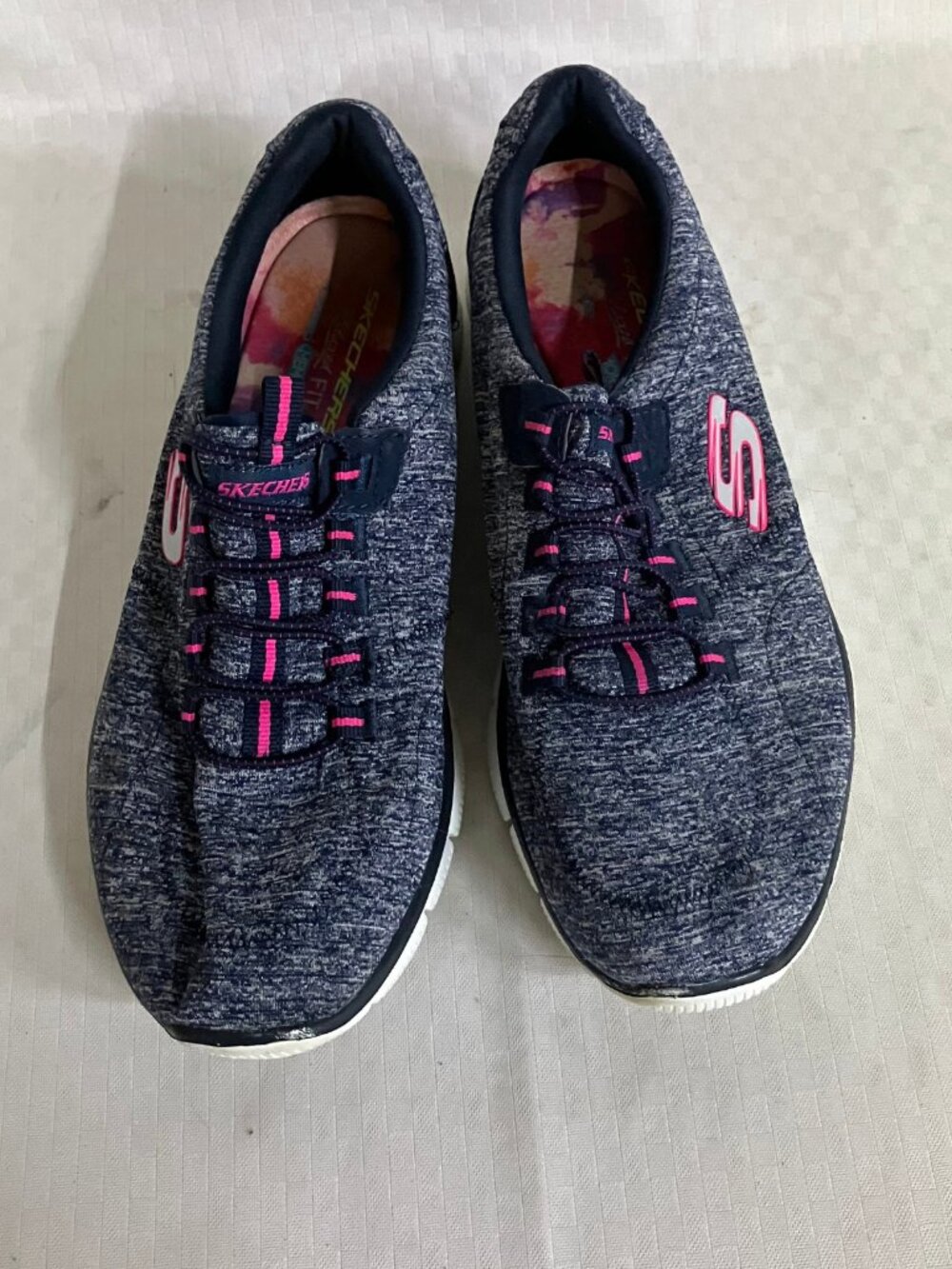 Skechers Summits-Quick Getaway Sneaker Women's Size 9.5 Blue Pink Round Toe